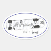 Sebi's skateboard ovale sticker (Voorkant)