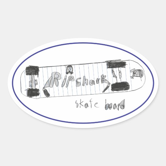 Sebi's skateboard ovale sticker (Voorkant)