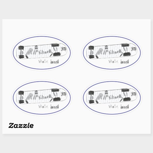 Sebi's skateboard ovale sticker (Vel)