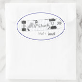 Sebi's skateboard ovale sticker (Tas)