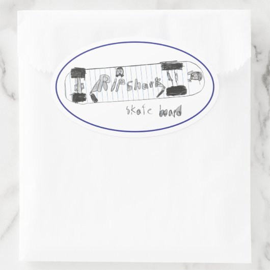 Sebi's skateboard ovale sticker (Tas)