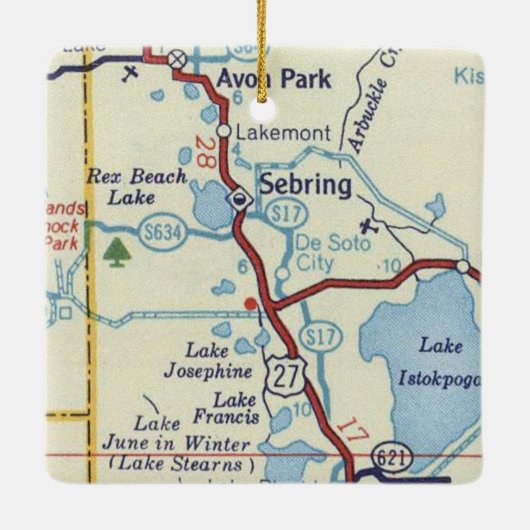 Sebreng Florida Keramisch Ornament (Achterkant)