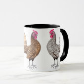 Sebright Bantam Chickens Ringer Mok (Voorkant rechts)