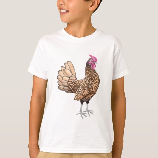 Sebright Bantam Rooster Kinder T-Shirt (Voorkant)