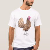 Sebright Bantam Rooster T-Shirt (Voorkant)