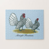 Sebright Bantams: zilver Legpuzzel (Horizontaal)