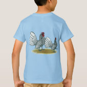Sebright Bantams: zilver T-shirt (Achterkant)