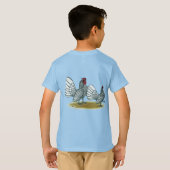 Sebright Bantams: zilver T-shirt (Achterkant volledig)