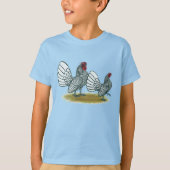 Sebright Bantams: zilver T-shirt (Voorkant)