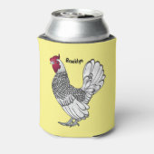 Sebright chicken cartoon illustration blikjeskoeler (Blikje Achterkant)