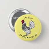 Sebright kip cartoon illustratie ronde button 5,7 cm (Voorkant /achterkant)