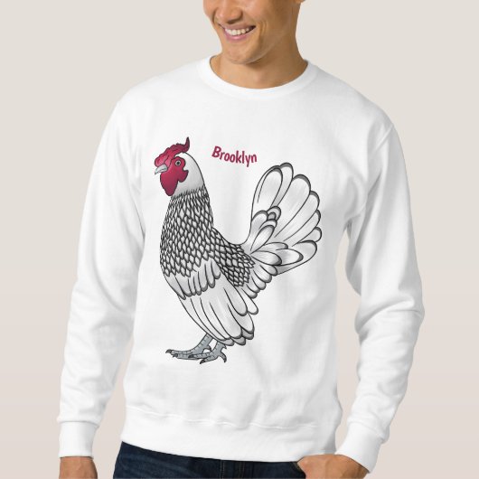 Sebright kip cartoon illustratie  trui (Voorkant)