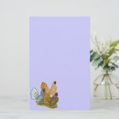 Sebright Rooster Assortation Briefpapier (Staand voorkant)