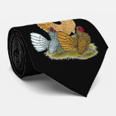 Sebright Rooster Assortation Stropdas (Opgerold)