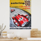 Sebring 60 Grand Prix  Motor Racing Art Poster (Keuken)