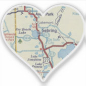 Sebring FL  Kaart Sticker (Voorkant)