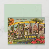 Sebring Florida Vintage Groet Briefkaart (Voorkant / Achterkant)
