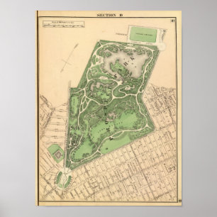 Sec 10 Brooklyn-kaart Poster