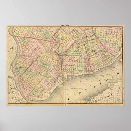 Sec 1 Brooklyn-kaart Poster (Voorkant)