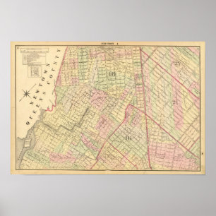 Sec. 4 Brooklyn-kaart Poster