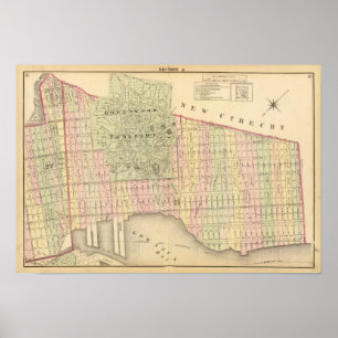 Sec 6 Brooklyn-kaart Poster