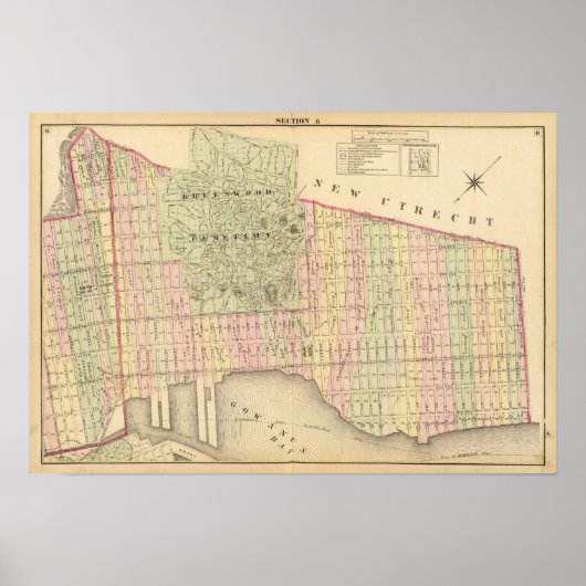 Sec 6 Brooklyn-kaart Poster (Voorkant)