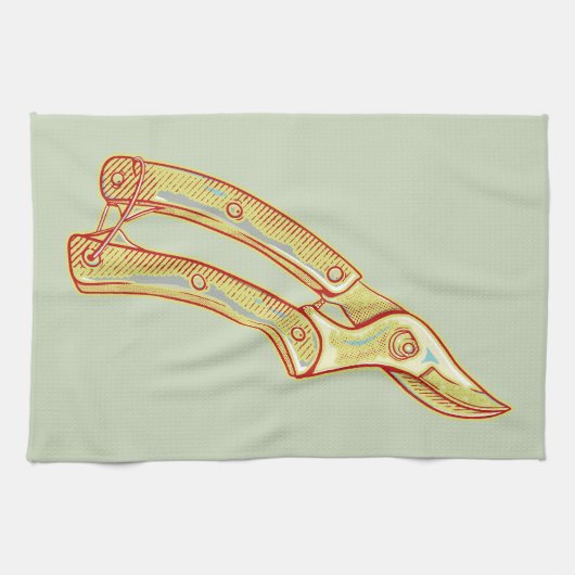 Secateurs tuingereedschap theedoek (Horizontaal)