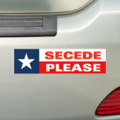 Secede, alsjeblieft bumpersticker (Op auto)
