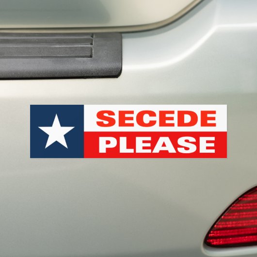 Secede, alsjeblieft bumpersticker (Op auto)