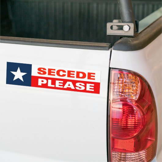 Secede, alsjeblieft bumpersticker (Op Truck)