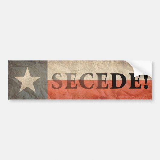 Secede. Bumpersticker (Voorkant)
