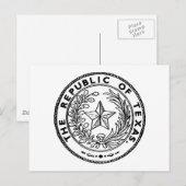 Secede Republic of Texas Briefkaart (Voorkant / Achterkant)