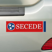 SECEDE Tennessee (TN) bumpersticker (Op auto)