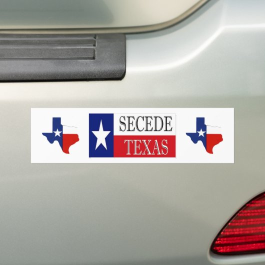 Secede Texas 2 Bumpersticker (Op auto)
