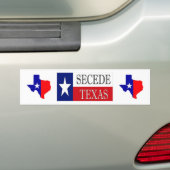 Secede Texas Bumpersticker (Op auto)