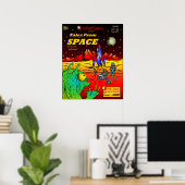 Seci-Fi Comic Book met Retrostijl Poster (Thuiskantoor)