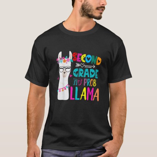 Second 2nd Grade Teacher 100 days smarter No Prob  T-shirt (Voorkant)