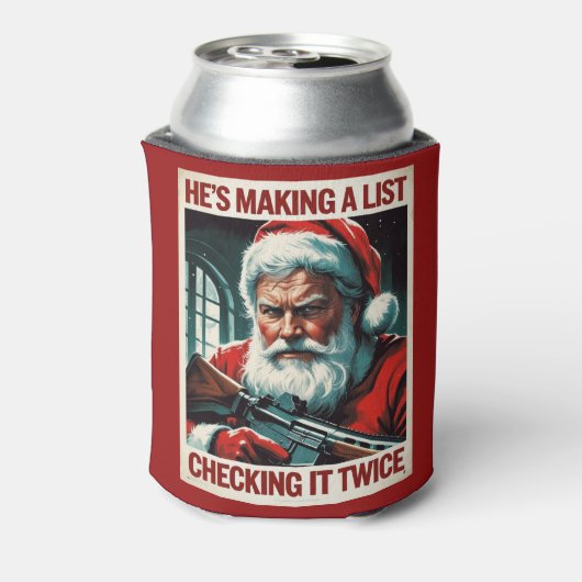 Second Amendment Santa Can Cooler | Gun Rights (Blikje Achterkant)