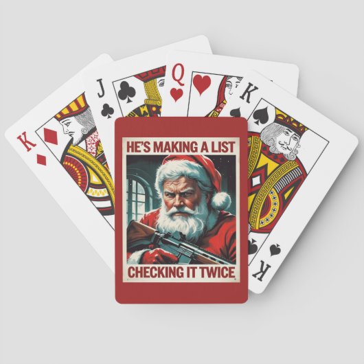 Second Amendment Santa Cards | Gun Rights Poker Pokerkaarten (Achterkant)