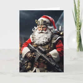 Second Amendment Santa Christmas Card Conservative Kaart