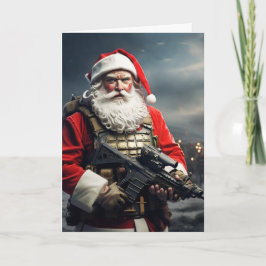 Second Amendment Santa Christmas Card Conservative Kaart