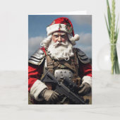 Second Amendment Santa Christmas Card Hunter  Kaart (Voorkant)
