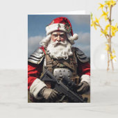 Second Amendment Santa Christmas Card Hunter  Kaart (Gele Bloem)