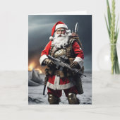 Second Amendment Santa Christmas Card Patriotic Kaart (Voorkant)