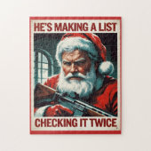 Second Amendment Santa Puzzle | Gun Rights Jigsaw Legpuzzel (Verticaal)