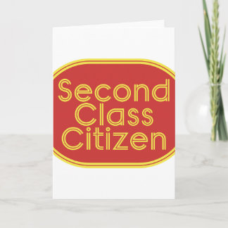 Second Class Citizen Post Office Card Kaart