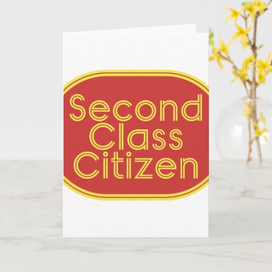 Second Class Citizen Post Office Card Kaart (Gele Bloem)