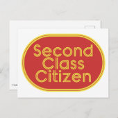 Second Class Citizen Post Office Postcard Feestdagenkaart (Voorkant / Achterkant)
