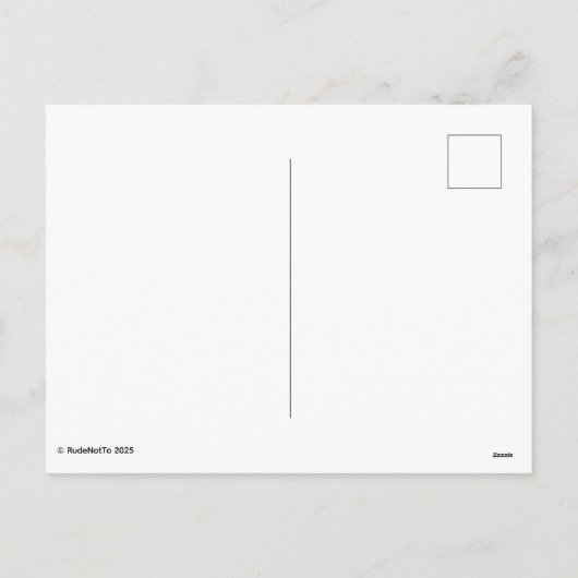 Second Class Citizen Post Office Postcard Feestdagenkaart (Achterkant)