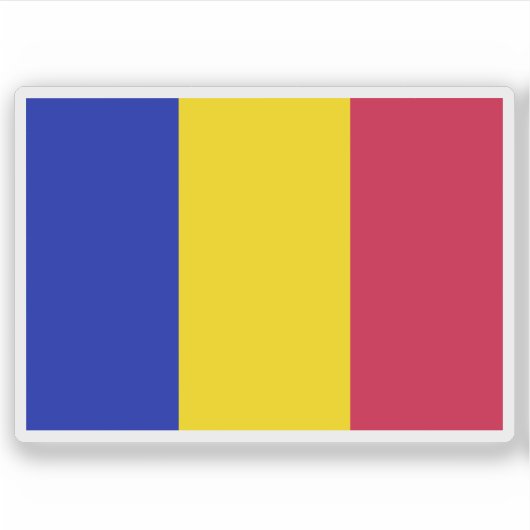 Second flag of Andorra (1866-1939) Sticker (Voorkant)